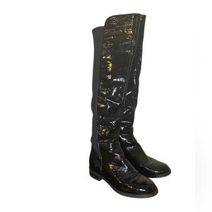 ALDO Black Patent Knee-High Boots Women’s Size 6 Excellent condition